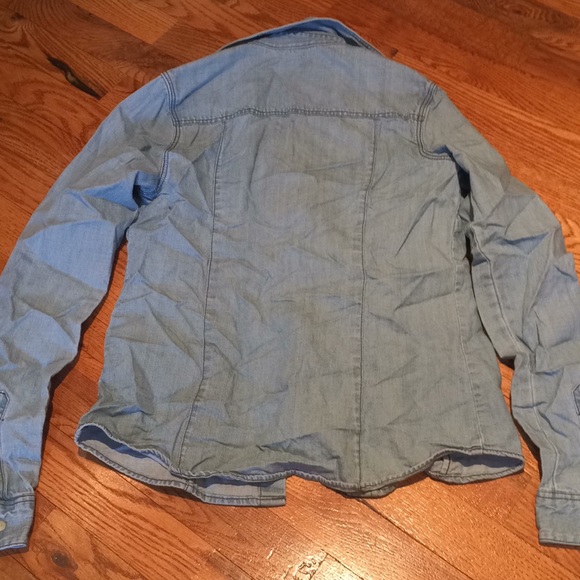 Button up chambray shirt Sz xs - Picture 3 of 6